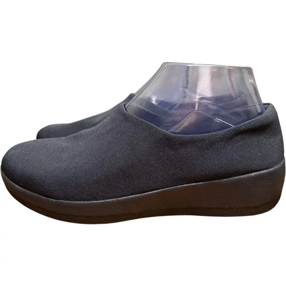 FITFLOP Superskate Uberknit Women's 6 Black Slip On Loafers Comfort J15-090